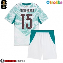 Otroške Nogometnih dresov Portugalska Joao Neves #15 Gostujoči SP 2026 Kratki rokavi (+ hlače)